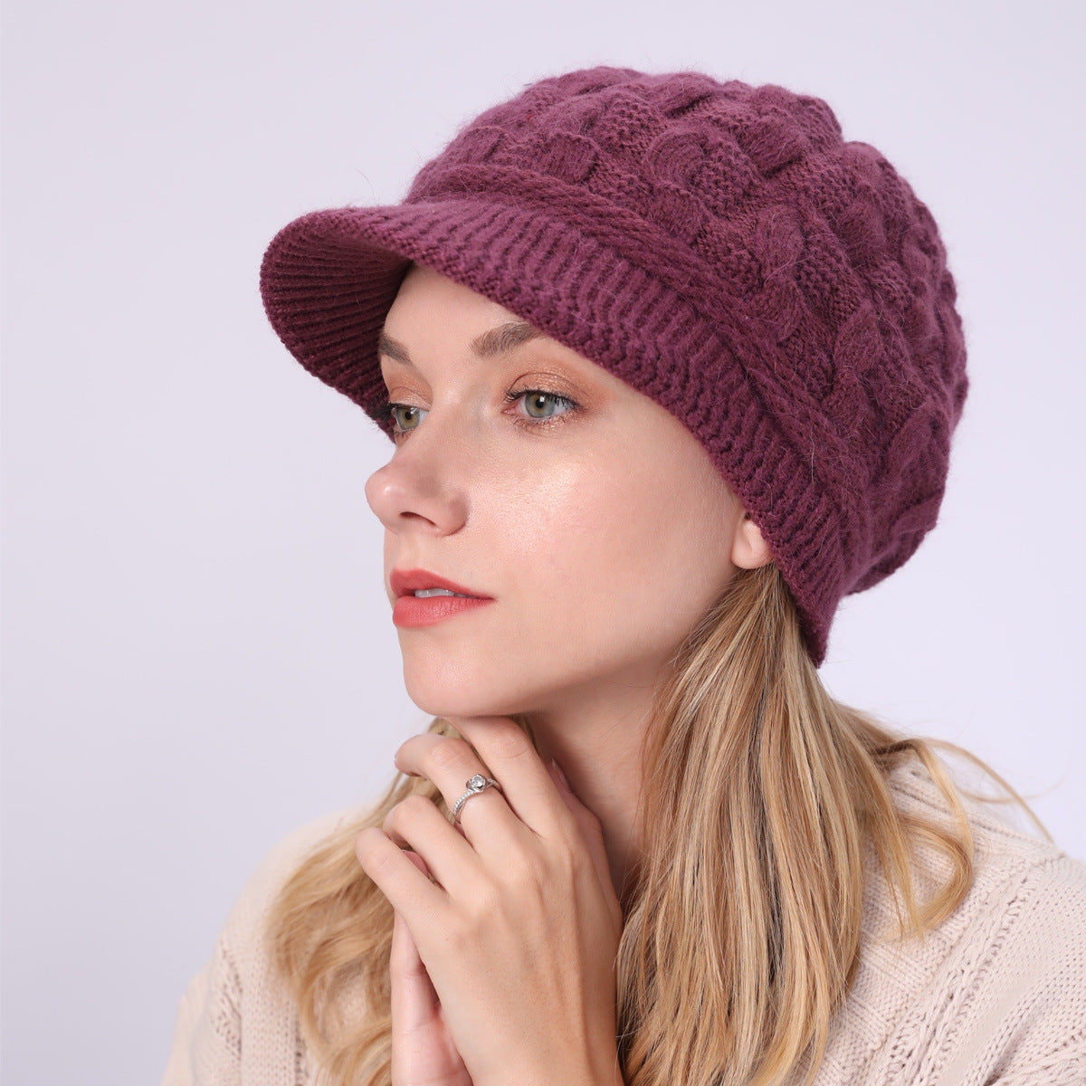 Women's Fleece Warm Rabbit Wool Beret